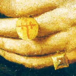 Detalle del anillo - Caballero de la orden de Santiago